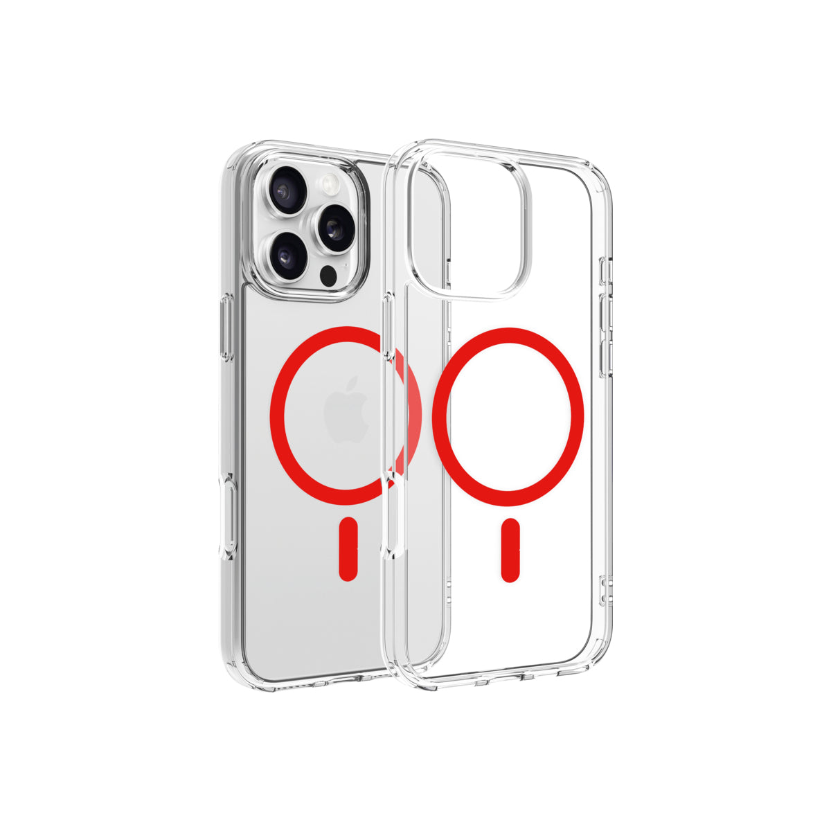 Husa de protectie Dviced cu Magsafe pentru iPhone 16 Pro Max, Rosu Transparent - iSTYLE RO
