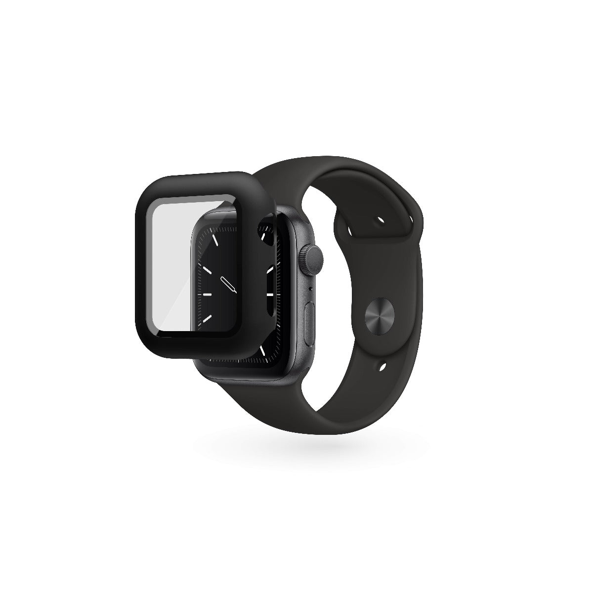 Husa de protectie Epico pentru Apple Watch 4/5/6/SE (44mm), Negru - iSTYLE RO