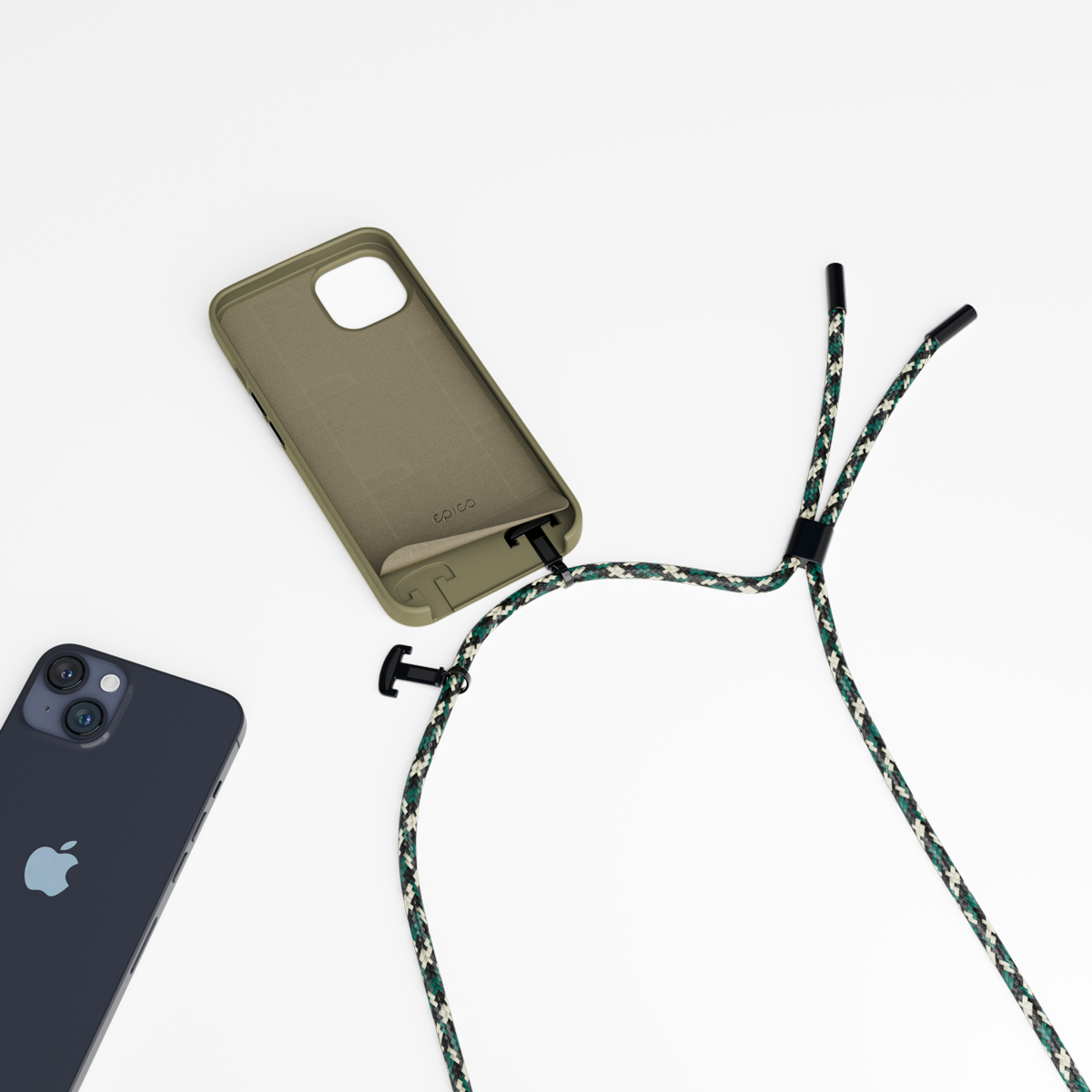 Husa de protectie Epico cu snur pentru iPhone 14 Plus, Silicon, Verde - iSTYLE RO