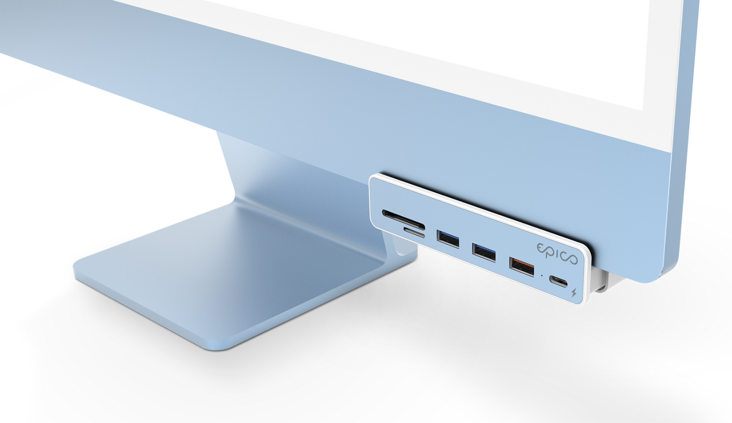 Adaptor Hub Epico USB-C 7in1, Alb - iSTYLE RO