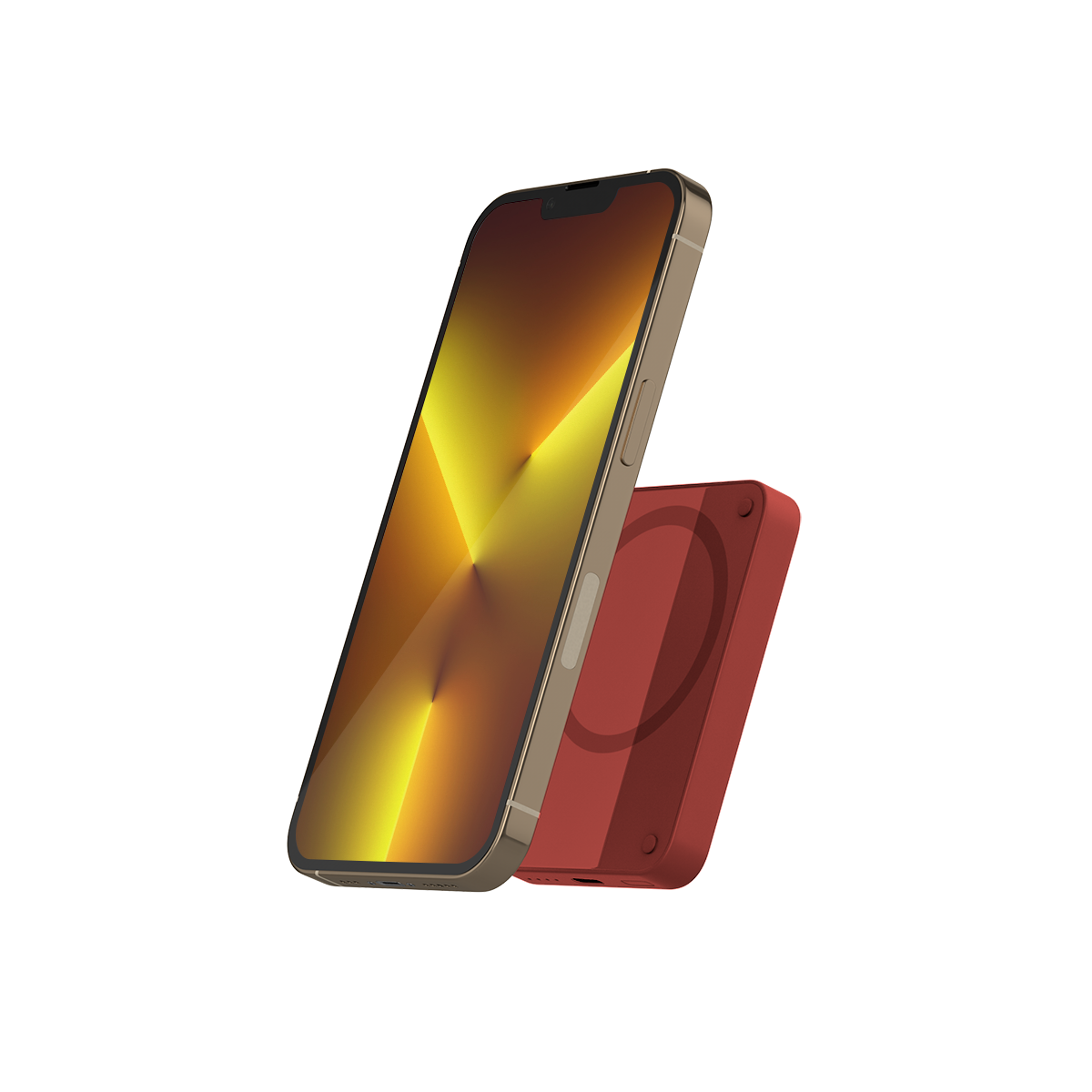 Baterie exterma EPICO 4200mAh Magnetic Wireless Power Bank, Rosu - iSTYLE RO