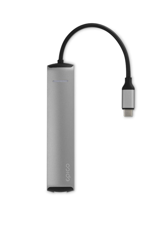 Hub Epico USB Type-C, Argintiu - iSTYLE RO