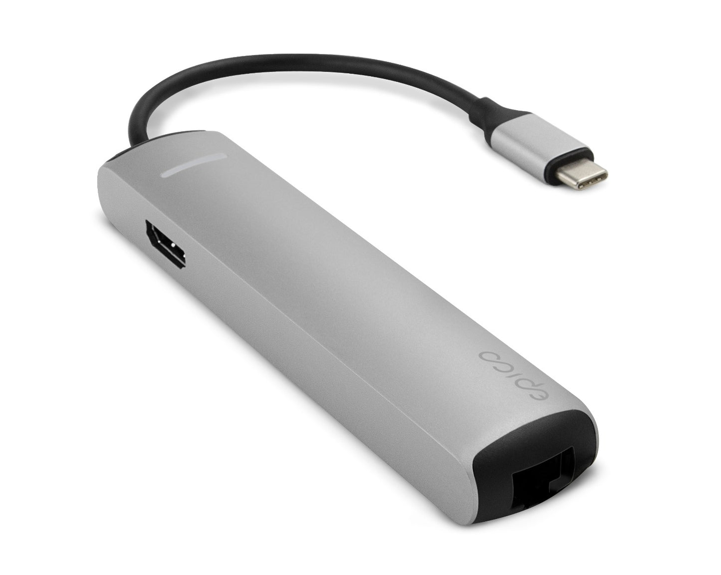 Hub Epico USB Type-C, Argintiu - iSTYLE RO
