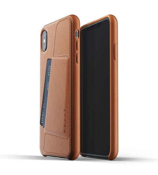 Husa de protectie Mujjo tip portofel pentru iPhone XS Max, Piele, Tan - iSTYLE RO