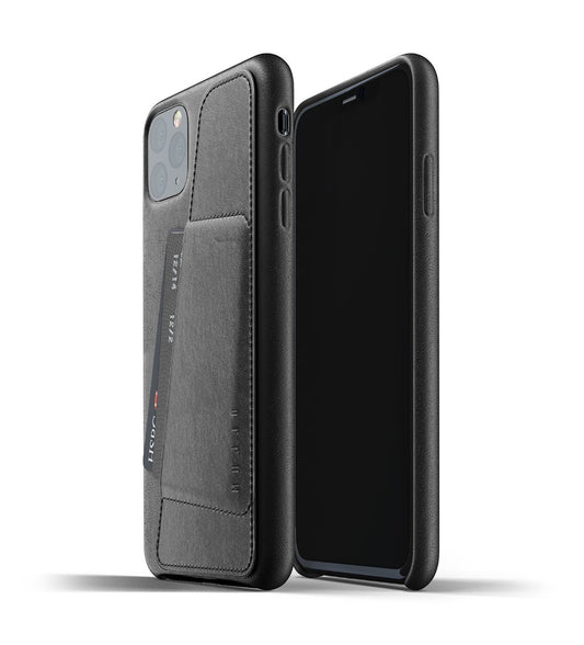 Husa de protectie Mujjo tip portofel pentru iPhone 11 Pro Max, Piele, Negru - iSTYLE RO