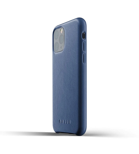 Husa de protectie Mujjo pentru iPhone 11 Pro Max, Piele, Monaco Blue - iSTYLE RO