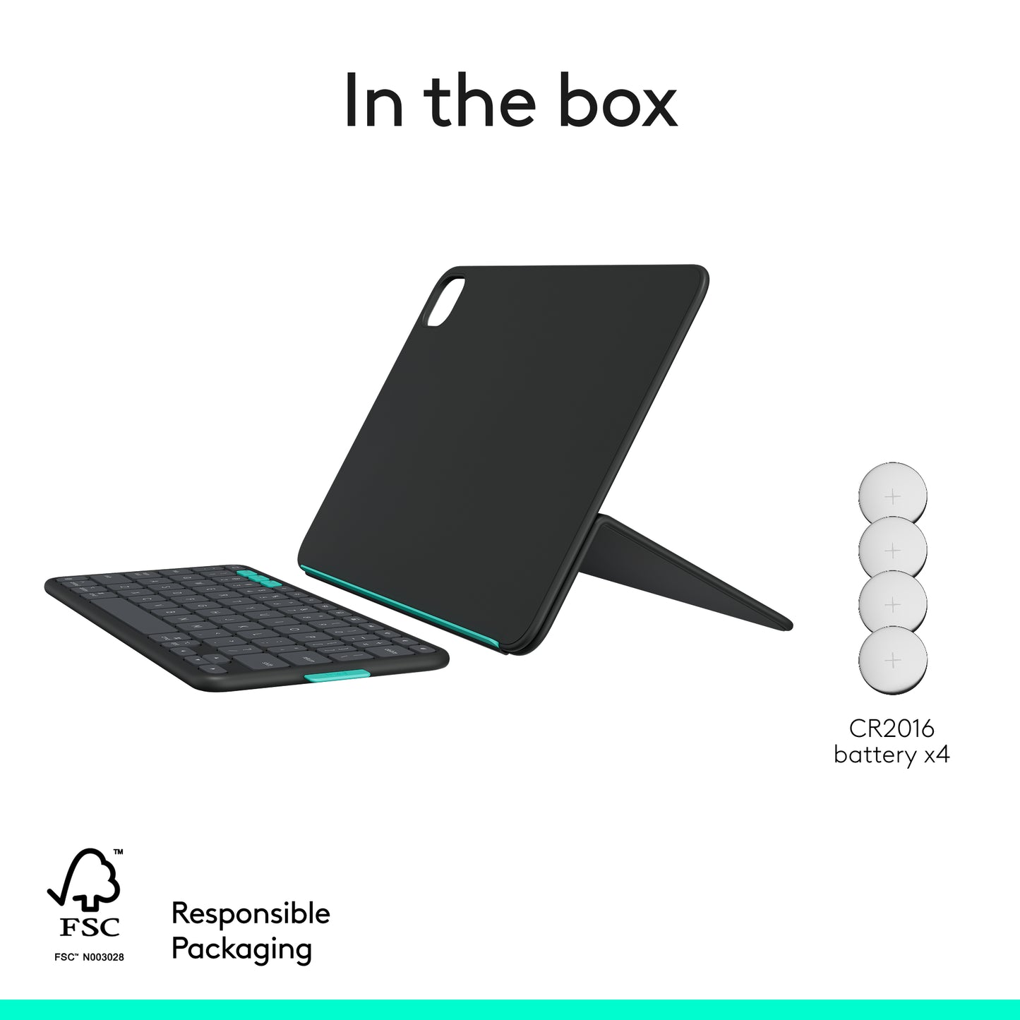 Husa cu tastatura Logitech Flip Folio pentru iPad Pro & Air 11", Grafit