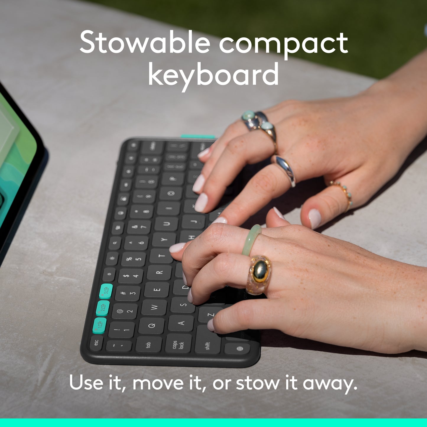 Husa cu tastatura Logitech Flip Folio pentru iPad Pro & Air 11", Grafit