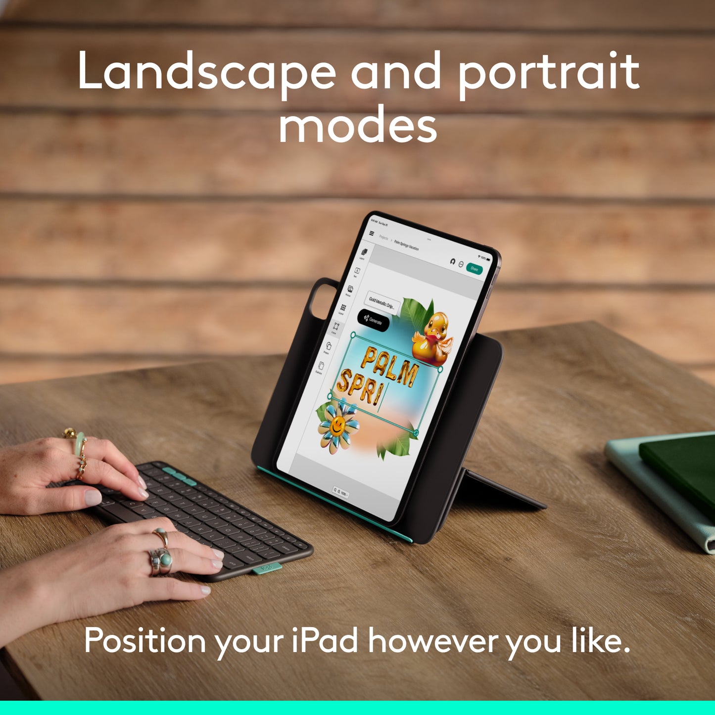 Husa cu tastatura Logitech Flip Folio pentru iPad Pro & Air 11", Grafit