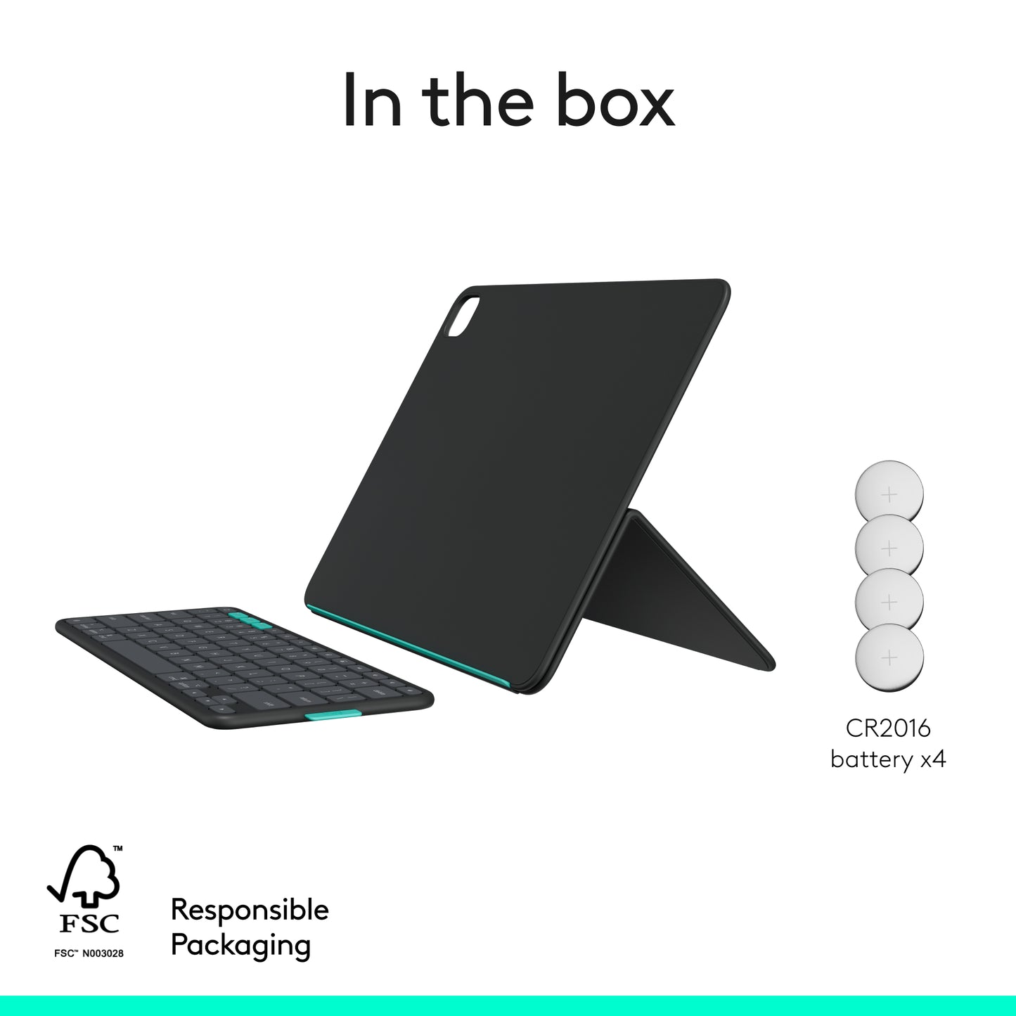 Husa cu tastatura Logitech Flip Folio pentru iPad Pro & Air 13", Grafit