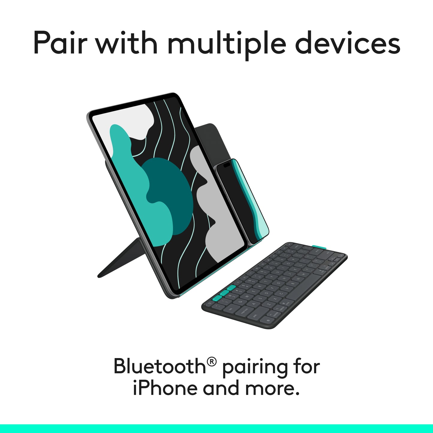 Husa cu tastatura Logitech Flip Folio pentru iPad Pro & Air 13", Grafit