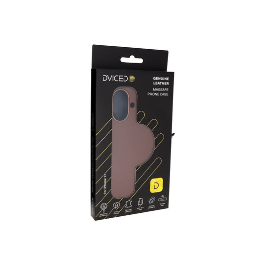 Husa de protectie DVICED din piele pentru iPhone 17, Maro