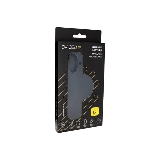 Husa de protectie DVICED din piele pentru iPhone 17, Negru