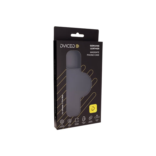 Husa de protectie DVICED din piele pentru iPhone 17 Pro Max, Negru