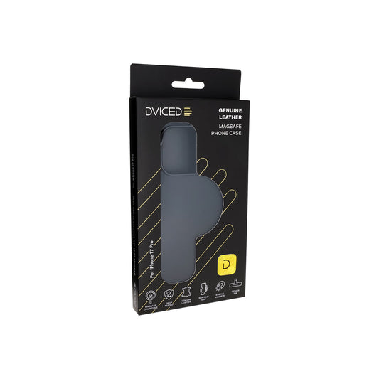 Husa de protectie DVICED din piele pentru iPhone 17 Pro, Negru