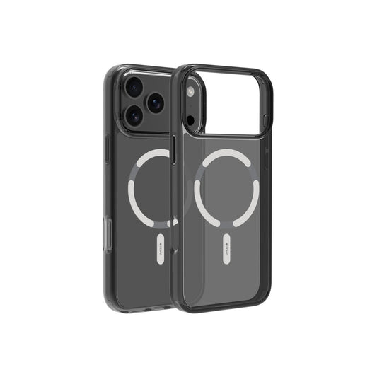 Husă de protectie DVICED din silicon pentru iPhone 17 Pro Max, MagSafe, Fumuriu-Argintiu