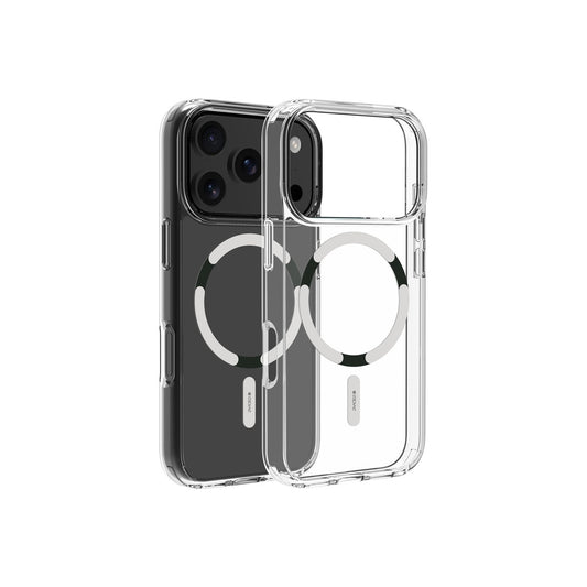 Husă de protectie DVICED din silicon pentru iPhone 17 Pro Max, MagSafe, Transparent-Albă