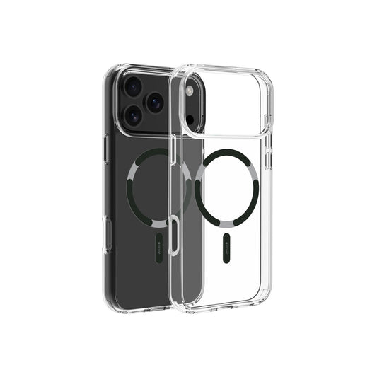 Husă de protectie DVICED din silicon pentru iPhone 17 Pro Max, MagSafe, Transparent-neagră