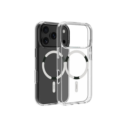 Husă de protectie DVICED din silicon pentru iPhone 17 Pro, MagSafe, Transparent-Albă