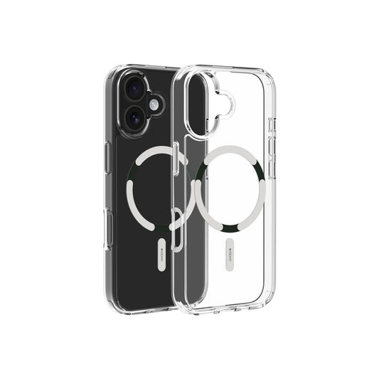 Husă de protectie DVICED din silicon pentru iPhone 17, MagSafe, Transparent-Albă