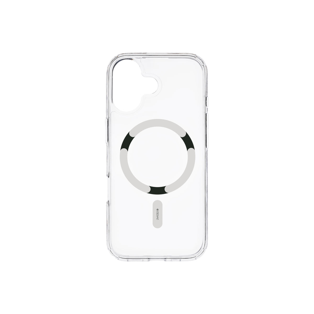Husă de protectie DVICED din silicon pentru iPhone 17, MagSafe, Transparent-Albă