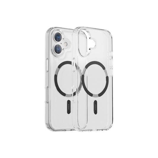 Husă de protectie DVICED din silicon pentru iPhone 17, MagSafe, Transparent-neagră