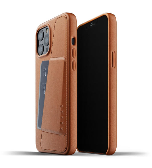 Husa de protectie Mujjo tip portofel pentru iPhone 12 Pro Max, Piele, Tan - iSTYLE RO