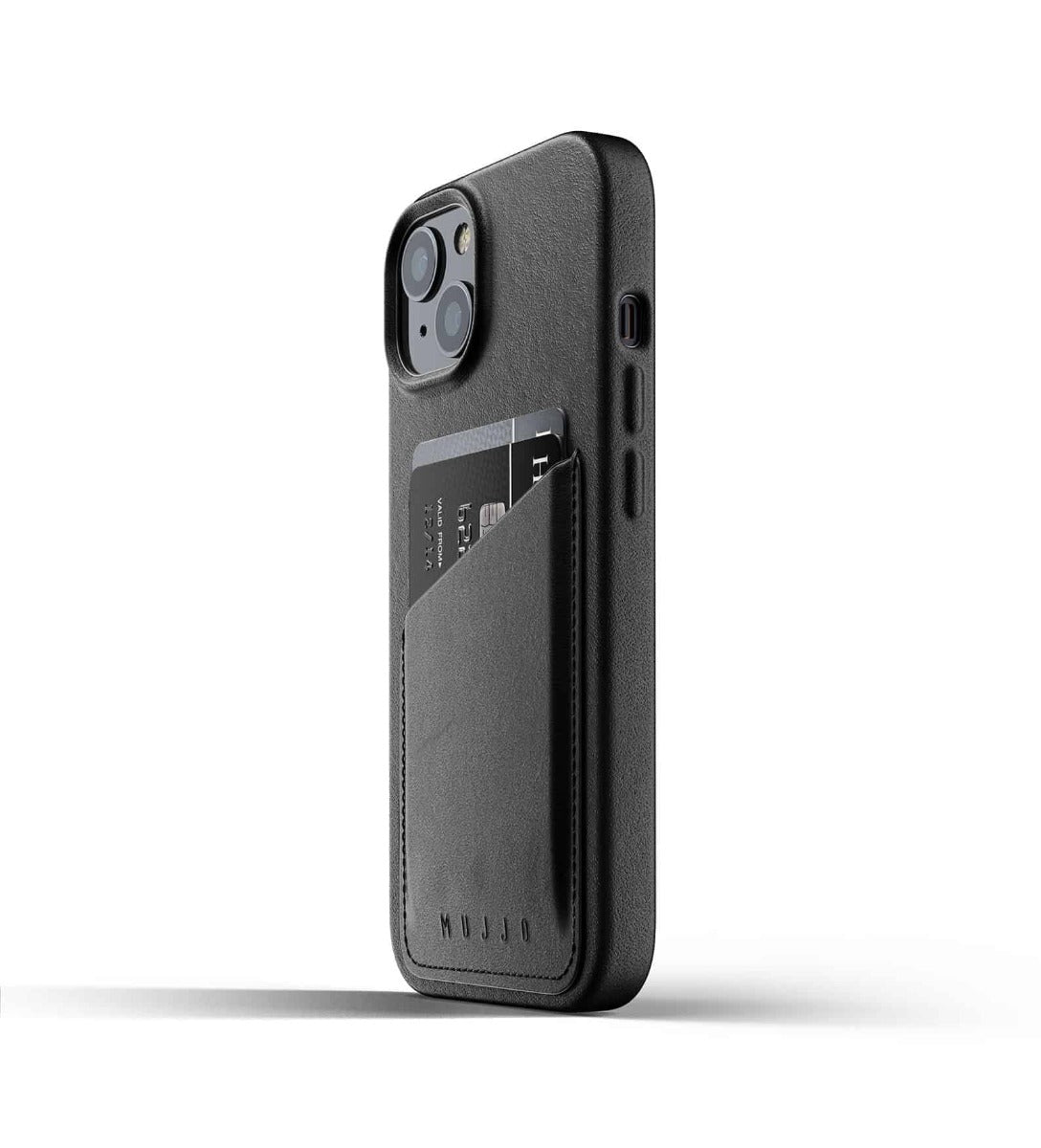 Husa de protectie Mujjo tip portofel pentru iPhone 13, Piele, Black - iSTYLE RO