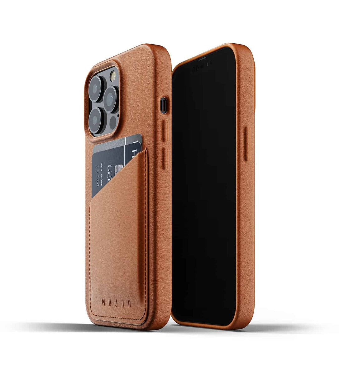 Husa de protectie Mujjo tip portofel pentru iPhone 13 Pro, Piele, Tan - iSTYLE RO