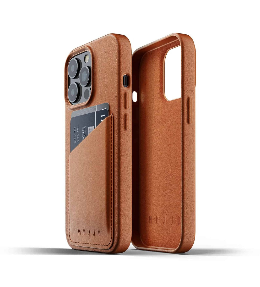 Husa de protectie Mujjo tip portofel pentru iPhone 13 Pro, Piele, Tan - iSTYLE RO