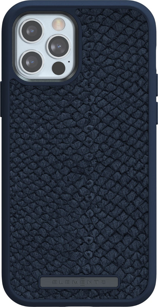 Husa de protectie Njord pentru iPhone 12 / iPhone 12 Pro, Piele, Albastru - iSTYLE RO