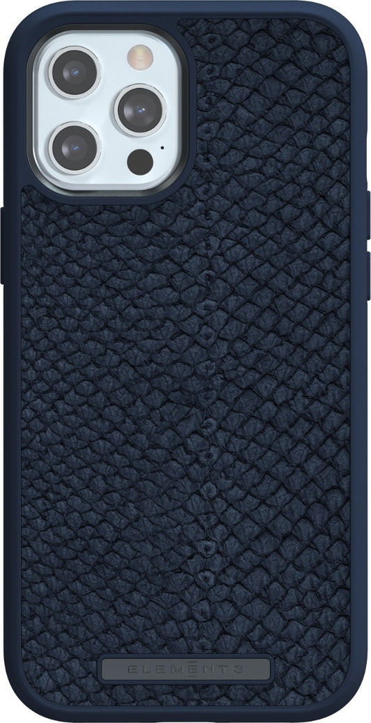 Husa de protectie Njord pentru iPhone 12 Pro Max, Piele, Albastru - iSTYLE RO