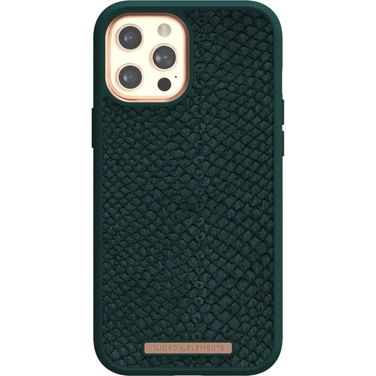 Husa de protectie Njord pentru iPhone 12 / iPhone 12 Pro, Piele, Dark Green - iSTYLE RO
