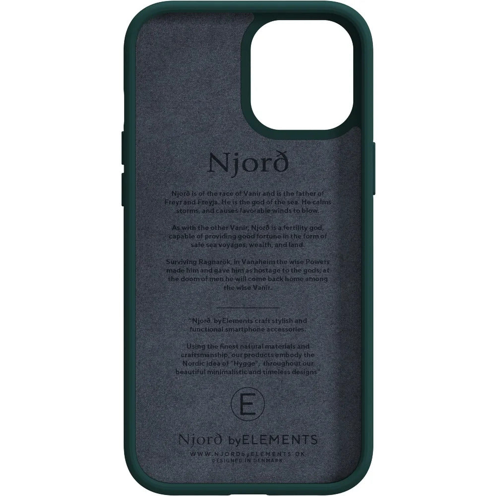 Husa de protectie Njord pentru iPhone 12 / iPhone 12 Pro, Piele, Dark Green - iSTYLE RO