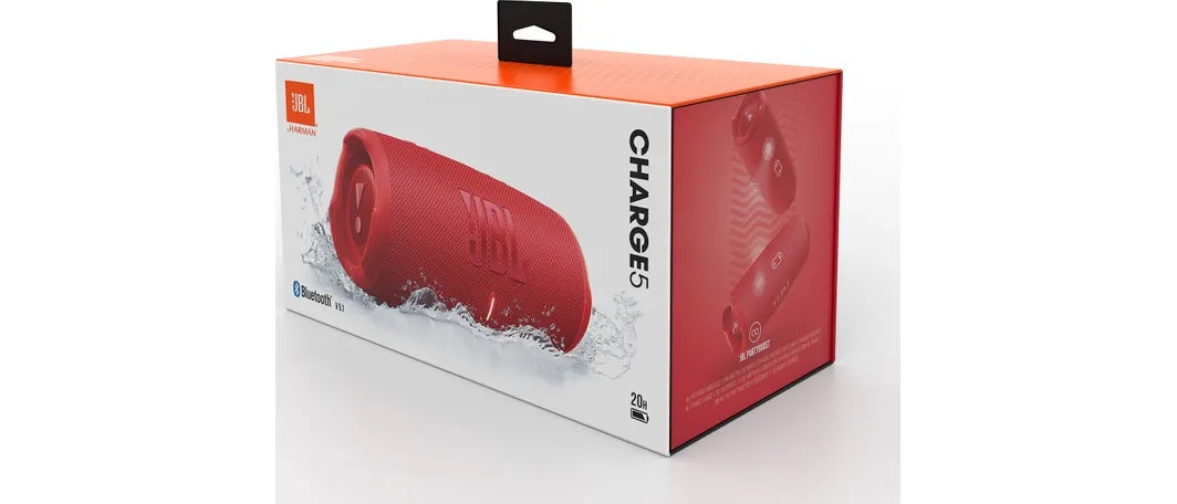 Boxa portabila JBL Charge 5, Bluetooth, Pro Sound, IP67, PartyBoost, Powerbank, Rosu - iSTYLE RO