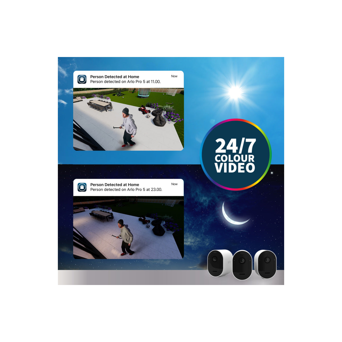 Camera de supraveghere Arlo Pro 5 Outdoor - 2 Camera Kit - Alb - iSTYLE RO