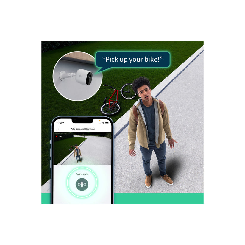 Camera de supraveghere Arlo Essential Outdoor - 1 Camera Kit, Alb - iSTYLE RO