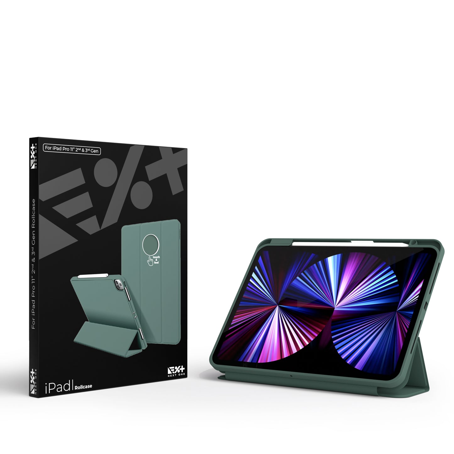 Husa de protectie NEXT ONE Rollcase pentru iPad 11inch, Verde - iSTYLE RO