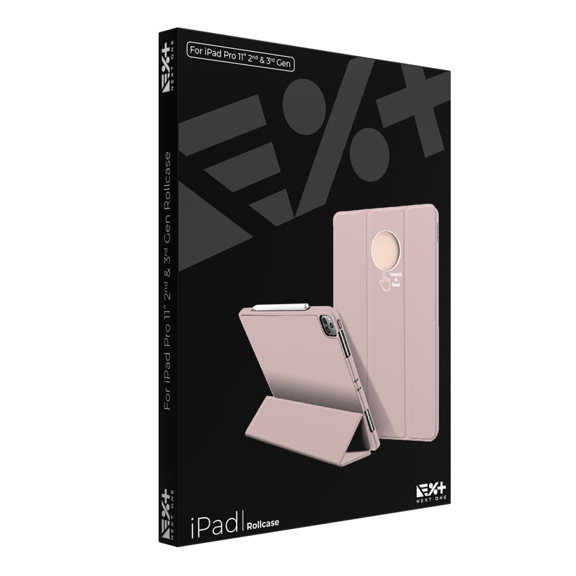 Husa de protectie NEXT ONE Rollcase pentru iPad 11inch, Roz - iSTYLE RO