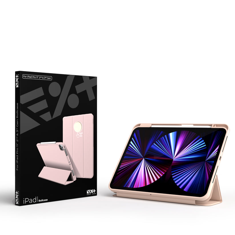 Husa de protectie NEXT ONE Rollcase pentru iPad 11inch, Roz - iSTYLE RO
