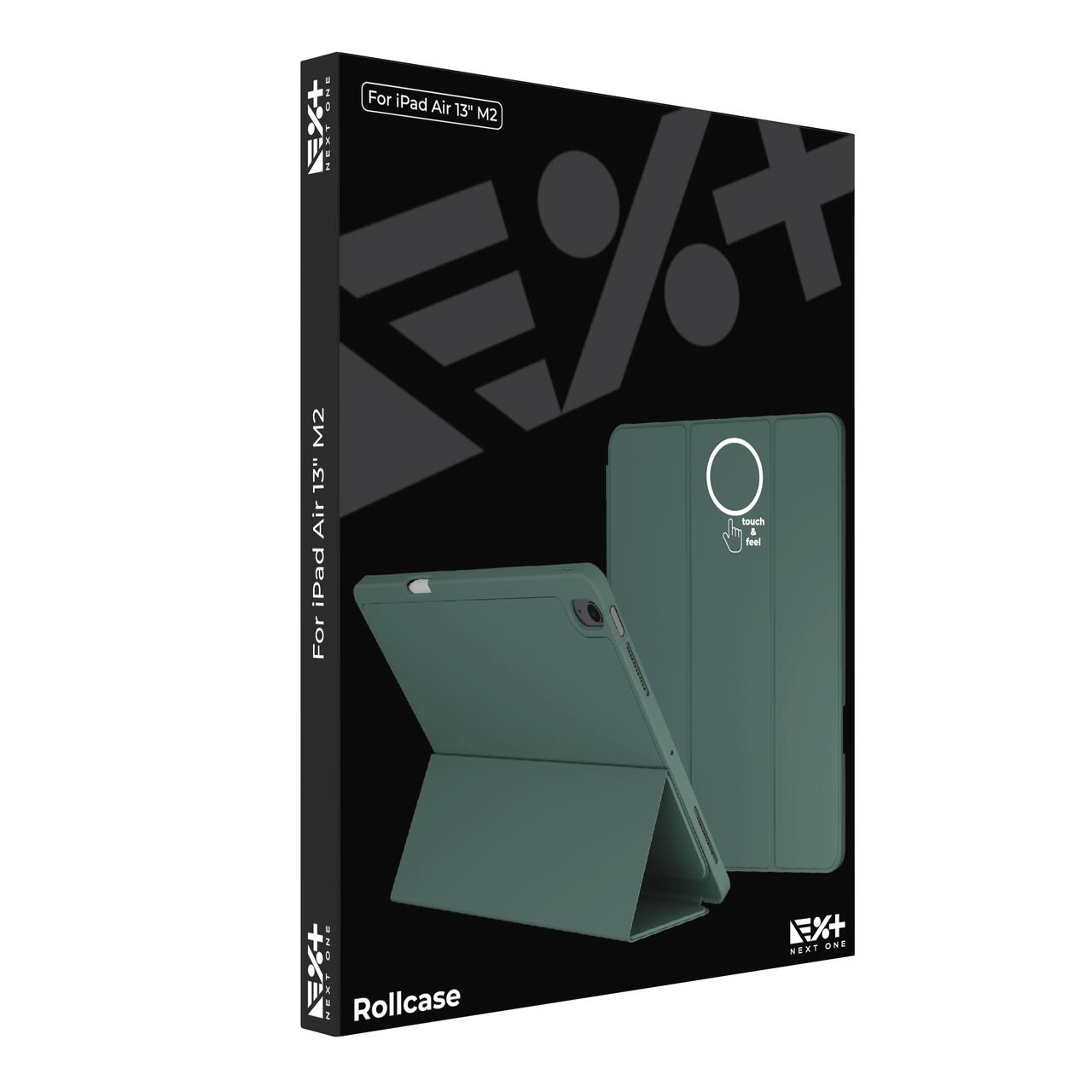 Husa de protectie Next One Rollcase pentru iPad Air 13" M2, cu suport pentru stilou, Verde - iSTYLE RO