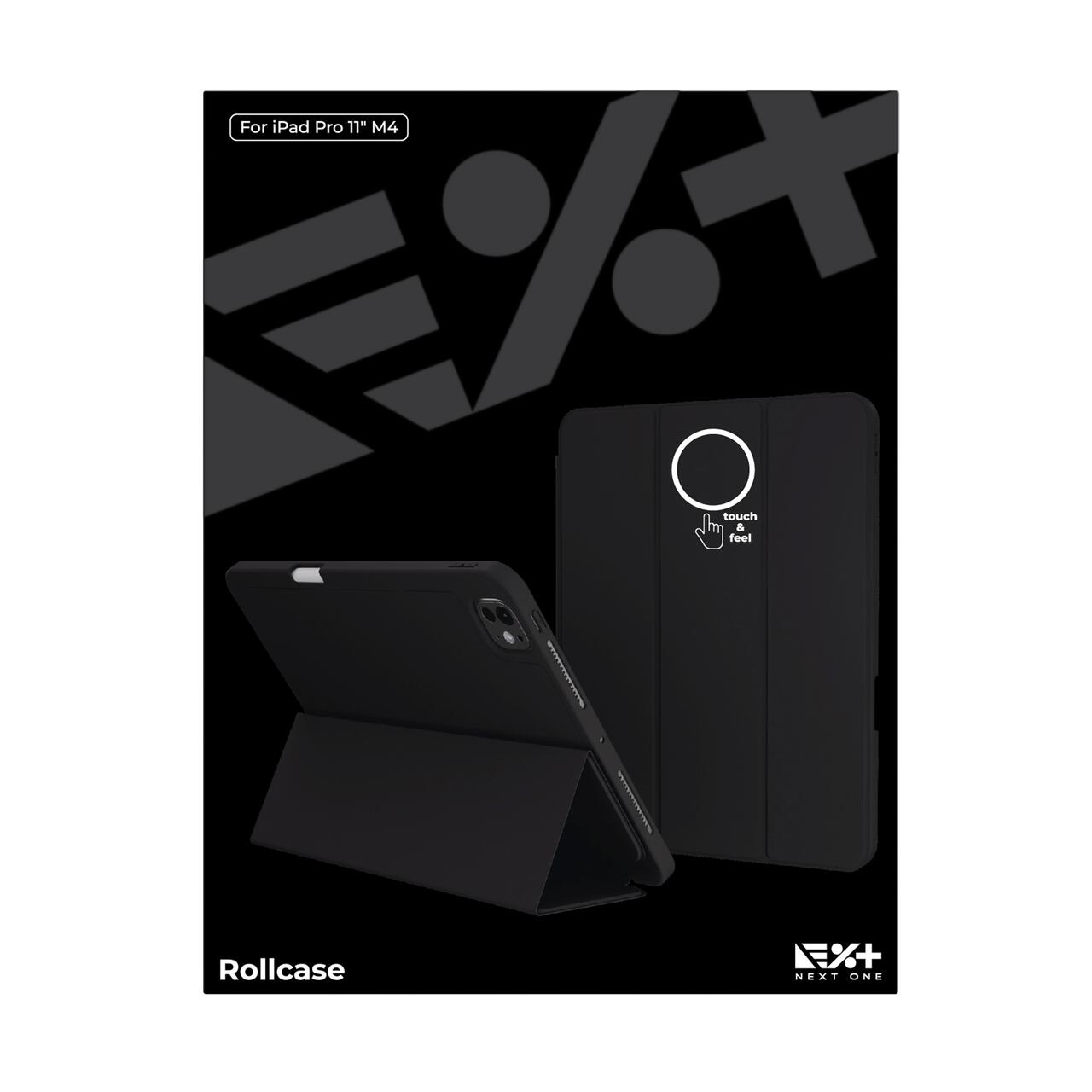 Husa de protectie Next One Rollcase pentru iPad Pro 11" M4, cu suport pentru stilou, Negru - iSTYLE RO