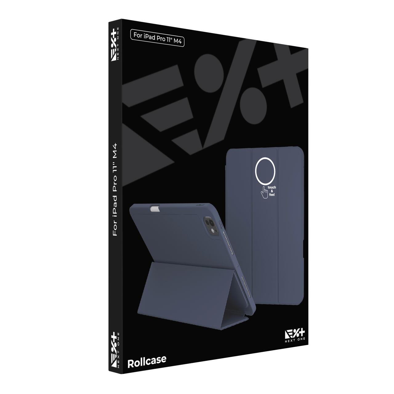 Husa de protectie Next One Rollcase pentru iPad Pro 11" M4, cu suport pentru stilou, Albastru - iSTYLE RO