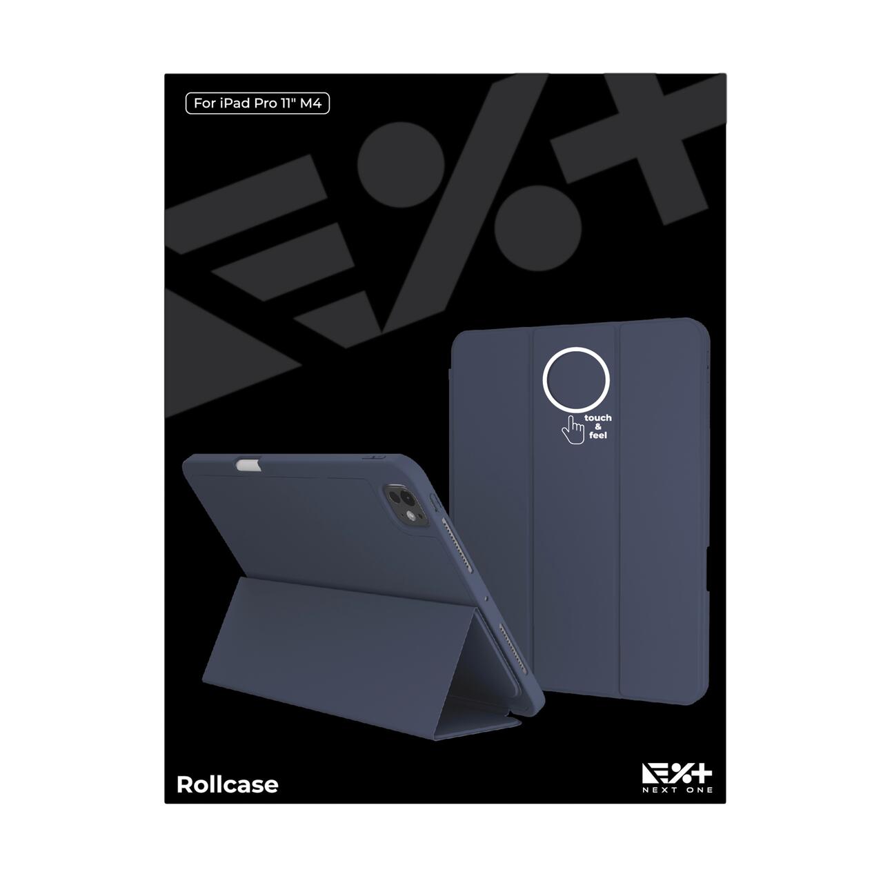 Husa de protectie Next One Rollcase pentru iPad Pro 11" M4, cu suport pentru stilou, Albastru - iSTYLE RO
