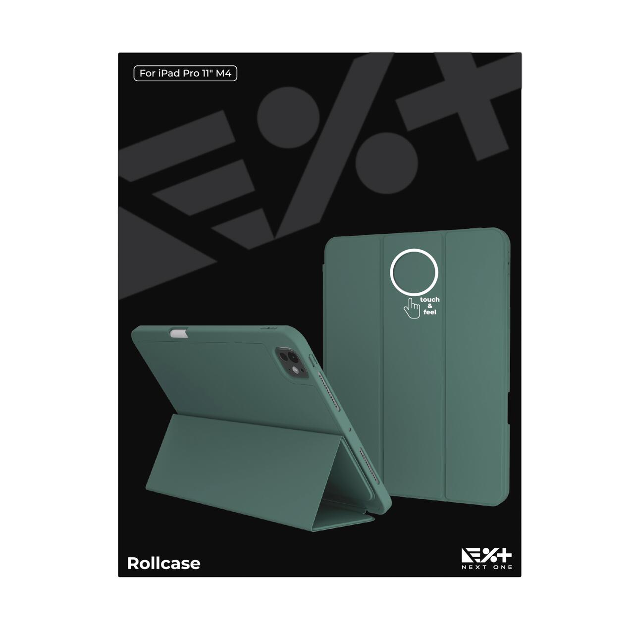Husa de protectie Next One Rollcase pentru iPad Pro 11" M4, cu suport pentru stilou, Verde - iSTYLE RO