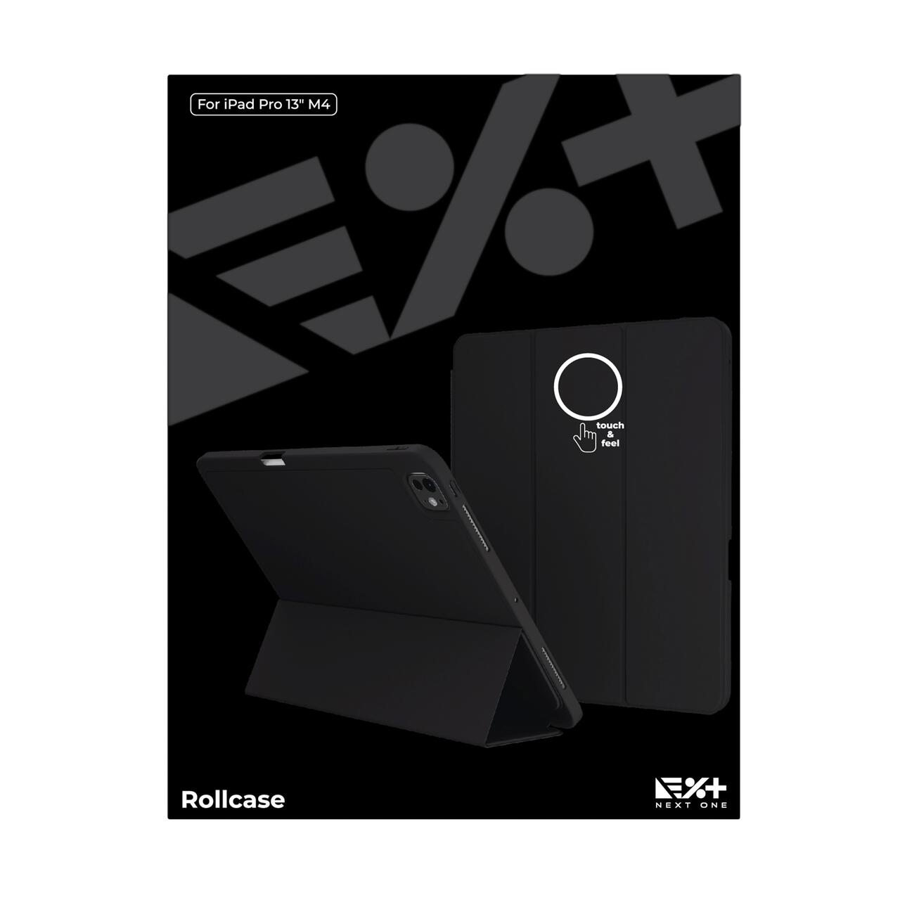 Husa de protectie Next One Rollcase pentru iPad Pro 13" M4, cu suport pentru stilou, Negru - iSTYLE RO
