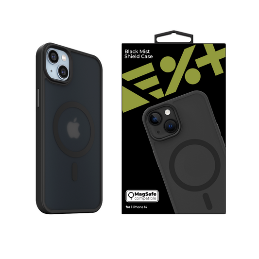 Husa de protectie NEXT ONE Mist Shield cu MagSafe pentru iPhone 14, Negru - iSTYLE RO