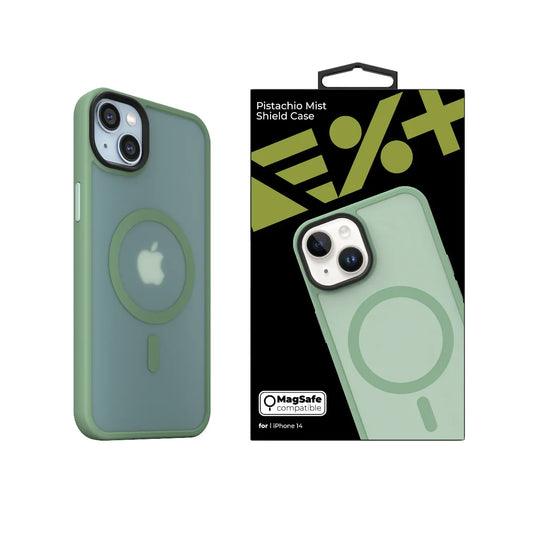 Husa de protectie NEXT ONE Mist Shield cu MagSafe pentru iPhone 14, Verde - iSTYLE RO