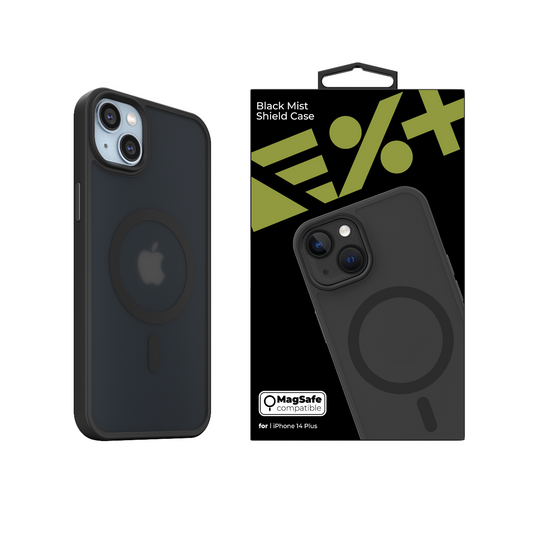 Husa de protectie NEXT ONE Mist Shield cu MagSafe pentru iPhone 14 Plus, Negru - iSTYLE RO
