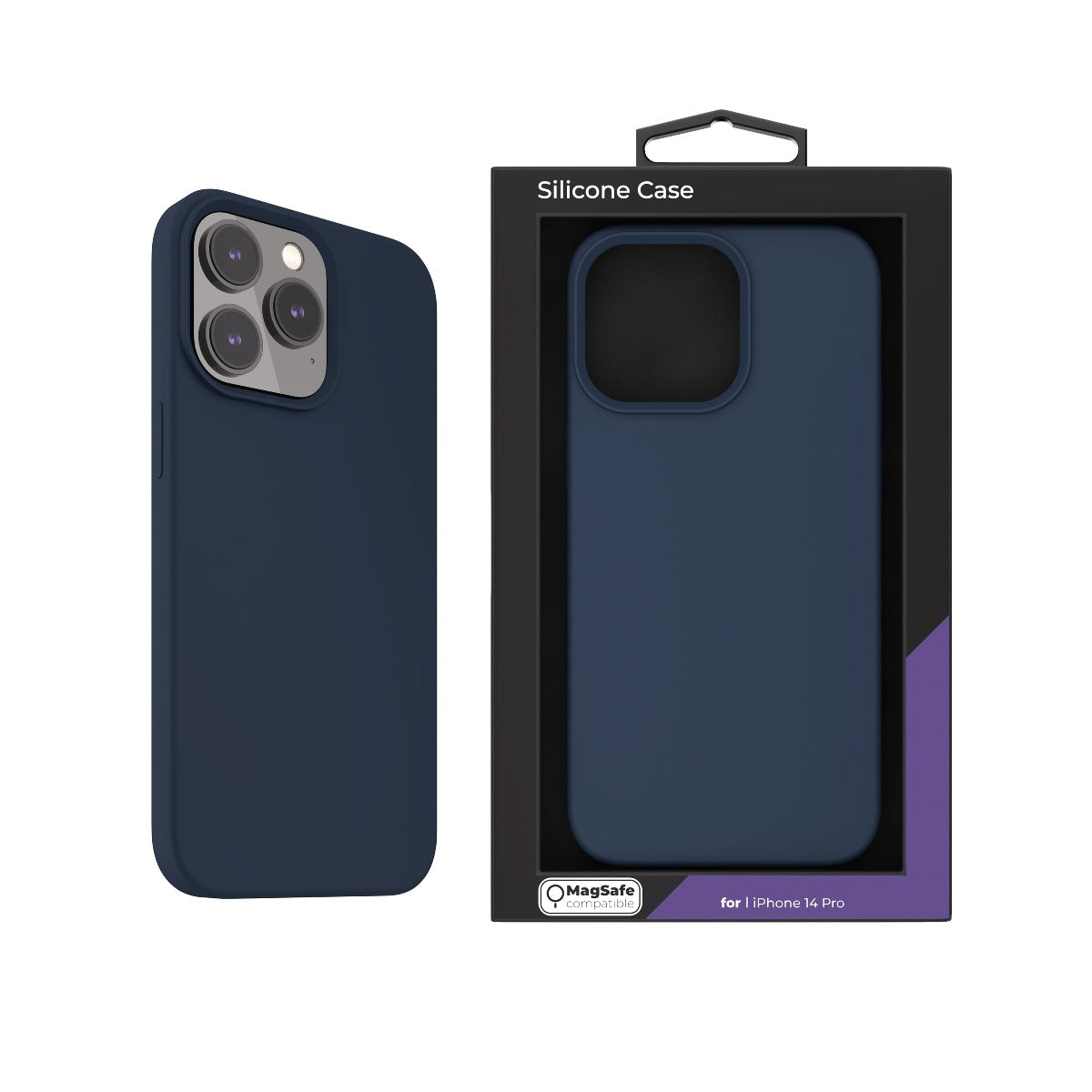 Husa de protectie NEXT ONE cu MagSafe pentru iPhone 14 Pro, Silicon, Albastru - iSTYLE RO